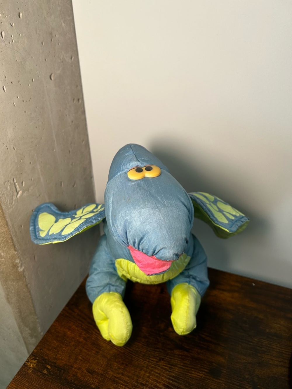 Fisher Price Dino Roars Pterodactyl Dinosaur Puffalump Vintage Rare Plush Nylon
